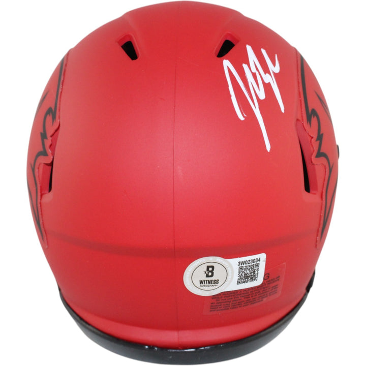 John Lynch Signed Tampa Bay Buccaneers Rave Mini Helmet Beckett Witness 51445