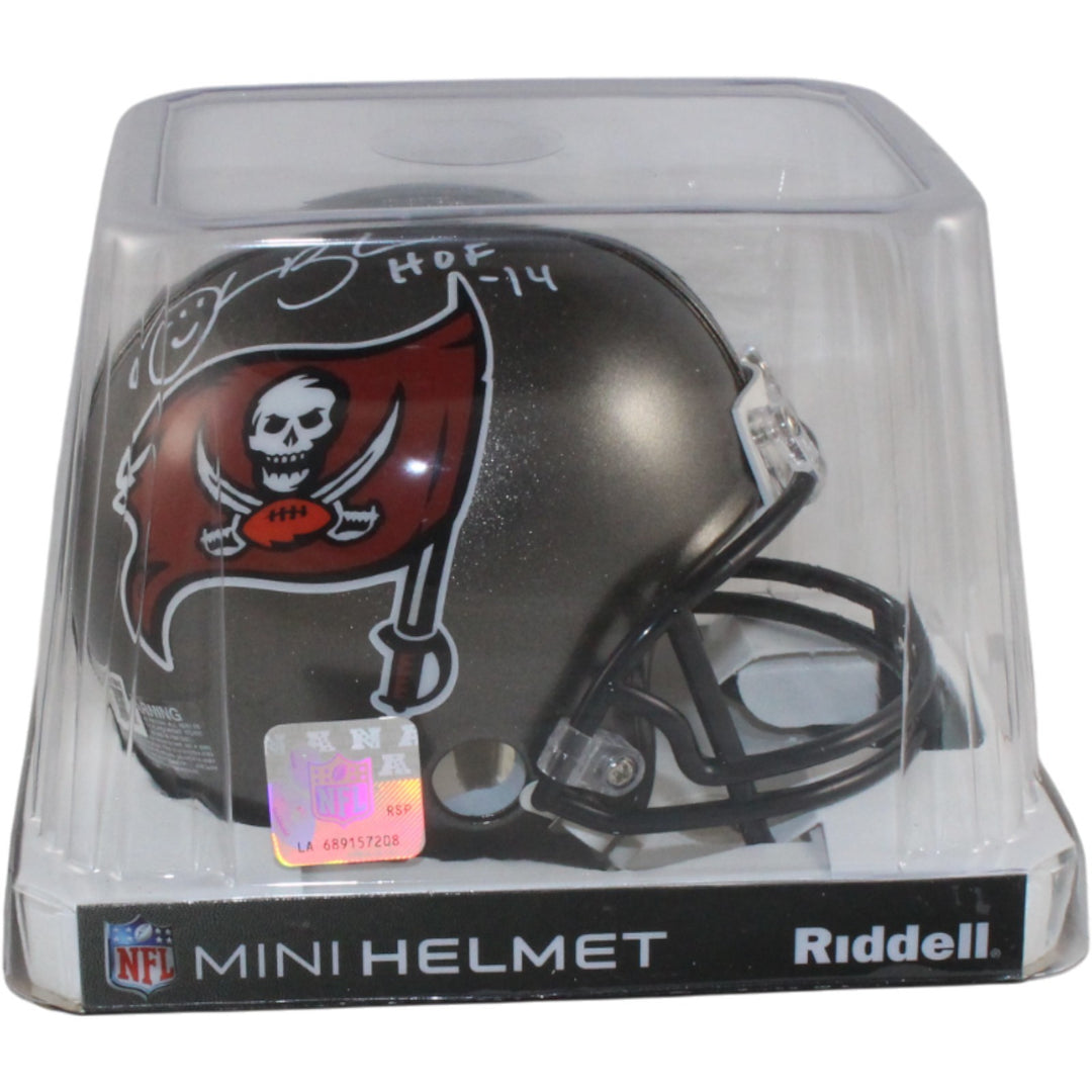 Derrick Brooks Signed Tampa Bay Buccaneers VSR4 TB Mini Helmet Beckett 54753