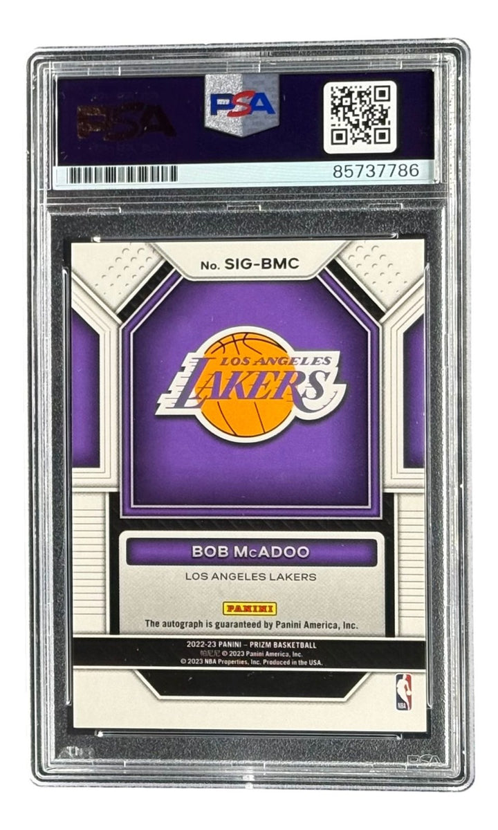 Bob McAdoo Signed 2022/23 Panini Prizm #SIG-BMC Lakers Trading Card PSA/DNA