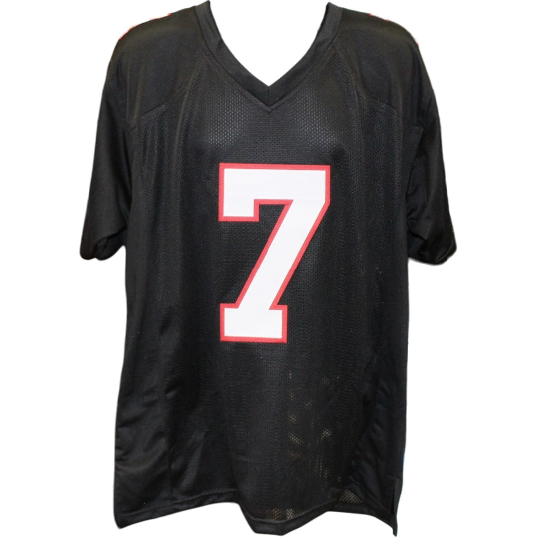 Michael Vick Autographed/Signed Pro Style Size XL Black Jersey Beckett 57034