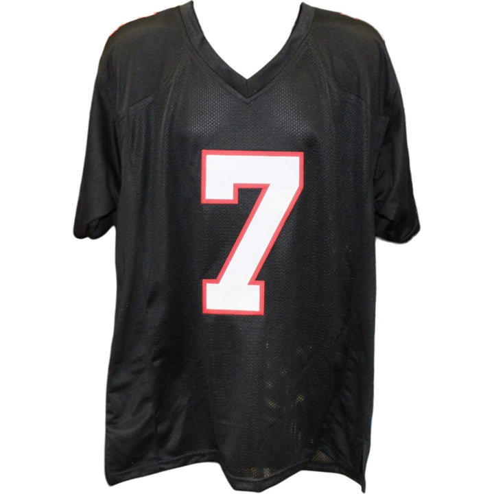 Michael Vick Autographed/Signed Pro Style Size XL Black Jersey Beckett 57034