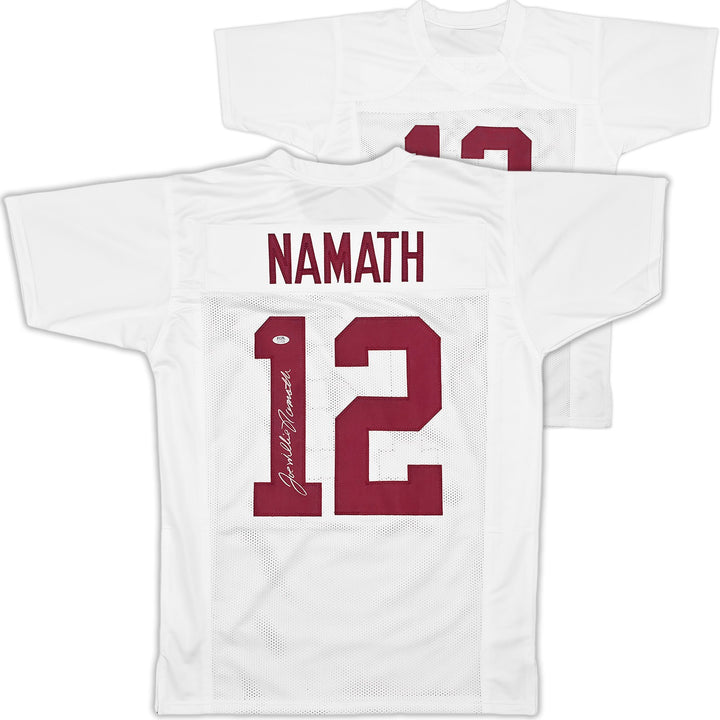 Alabama Crimson Tide Joe Namath Autographed Signed White Jersey "Willie" PSA/DNA