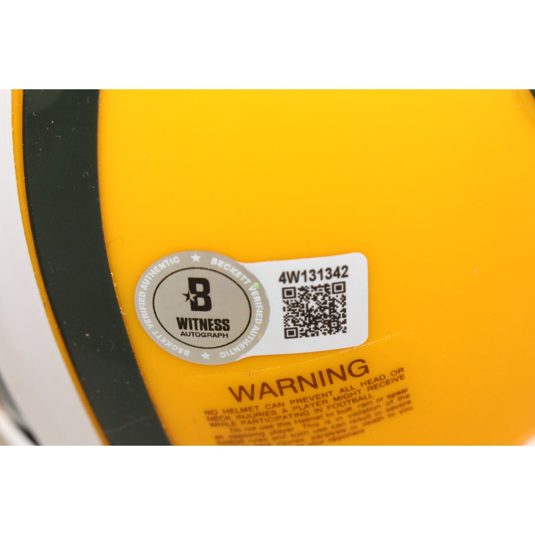 Sterling Sharpe Autographed Green Bay Packers VSR4 Mini Helmet HOF Beckett 53890