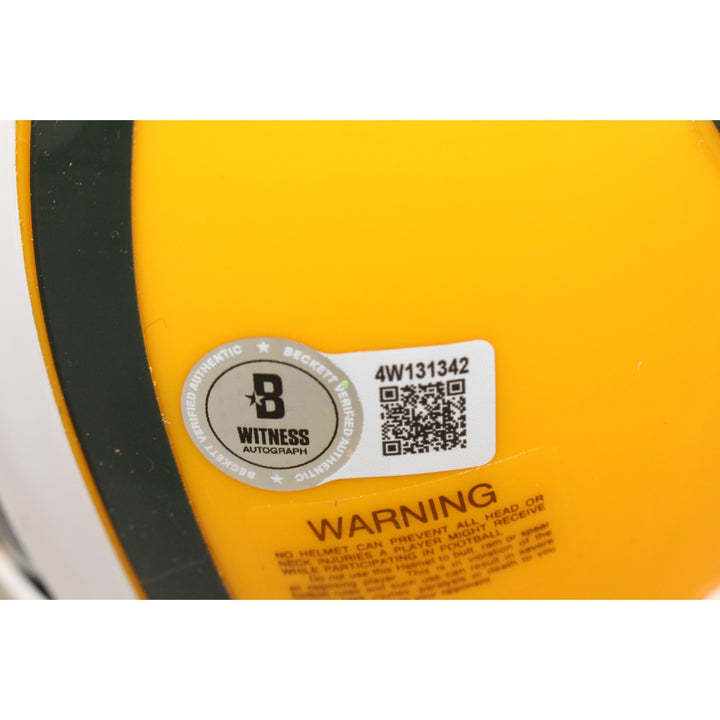 Sterling Sharpe Autographed Green Bay Packers VSR4 Mini Helmet HOF Beckett 53890