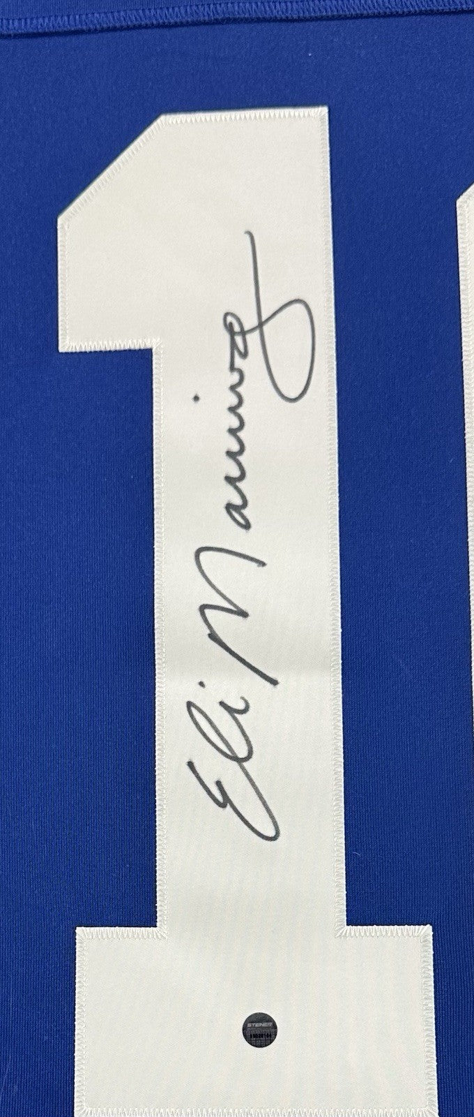 Eli Manning Signed Framed NY Giants Nike Blue Twill Jersey Autograph Steiner COA