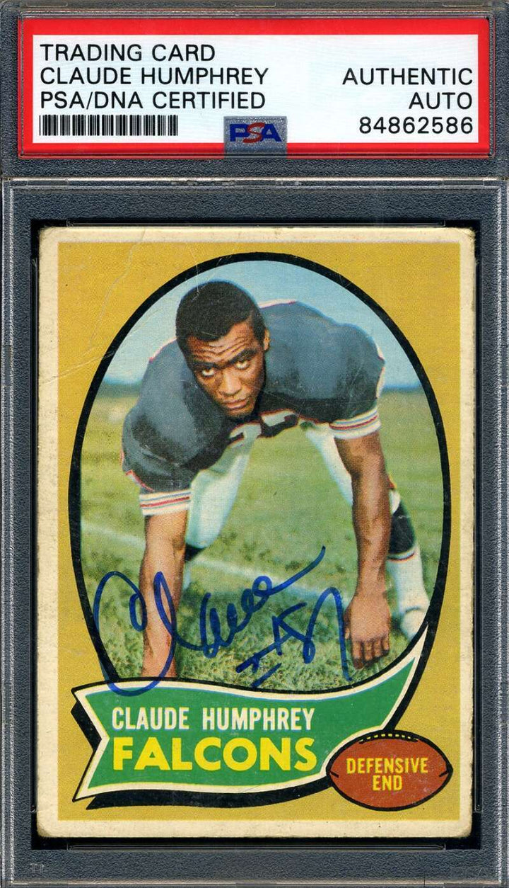 Claude Humphrey PSA DNA Signed 1970 Topps Rookie Autograph