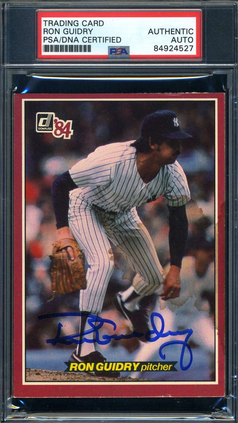 Ron Guidry PSA DNA Coa Signed 1984 Donruss Action All Stars Autograph
