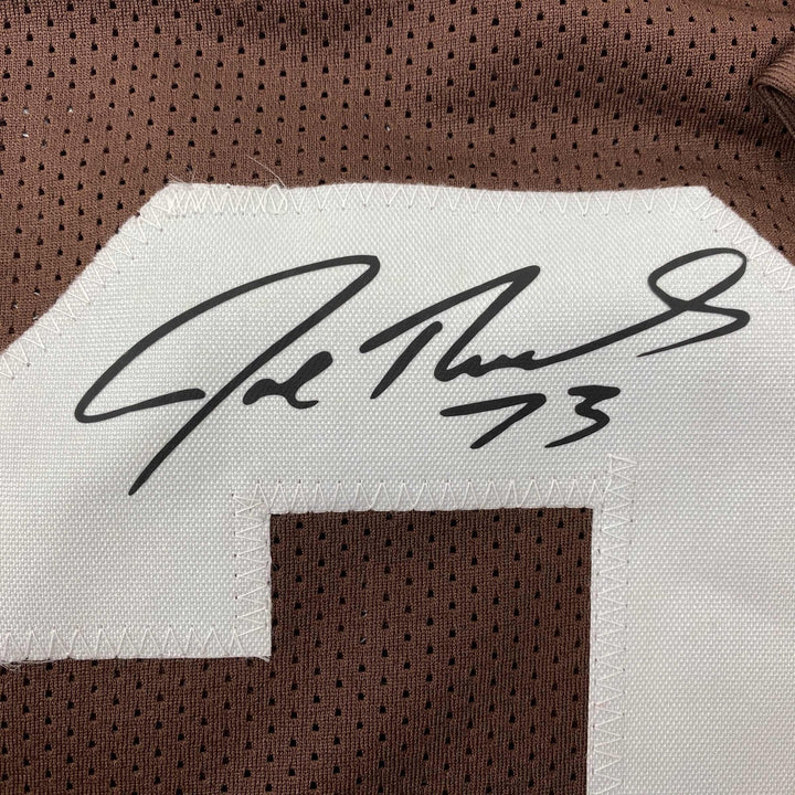 Facsimile Autographed Joe Thomas Cleveland Brown Reprint Jersey Size Men's XL