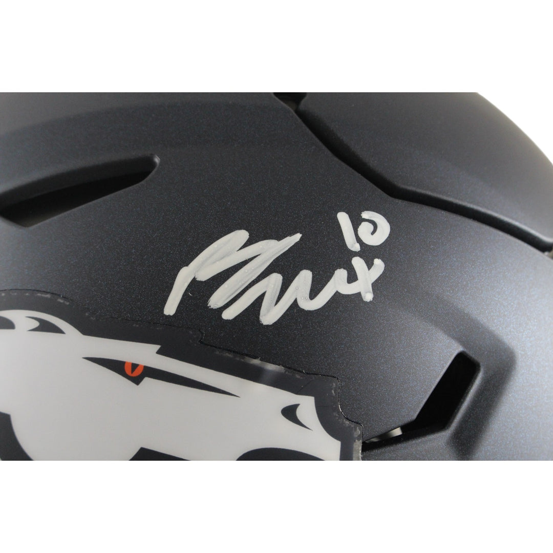 Bo Nix Autographed Denver Broncos SpeedFlex 2024 Helmet Beckett Witness 55108