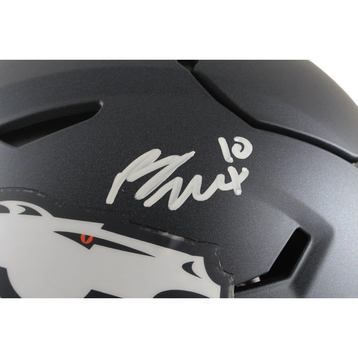 Bo Nix Autographed Denver Broncos SpeedFlex 2024 Helmet Beckett Witness 55108