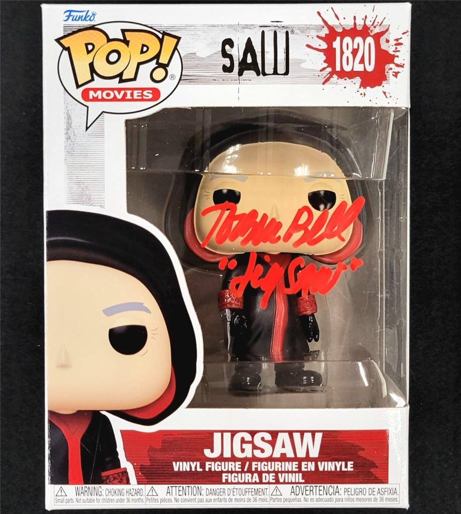 Tobin Bell signed "Jigsaw" Saw Funko Pop! 1820 autograph ~ Beckett BAS Witness