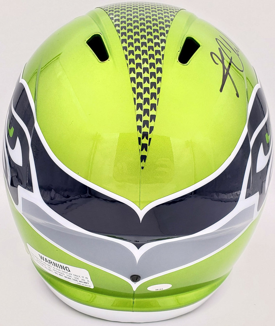 Kam Chancellor Auto Seahawks Flash Green Full Size Replica Speed Helmet MCS Holo