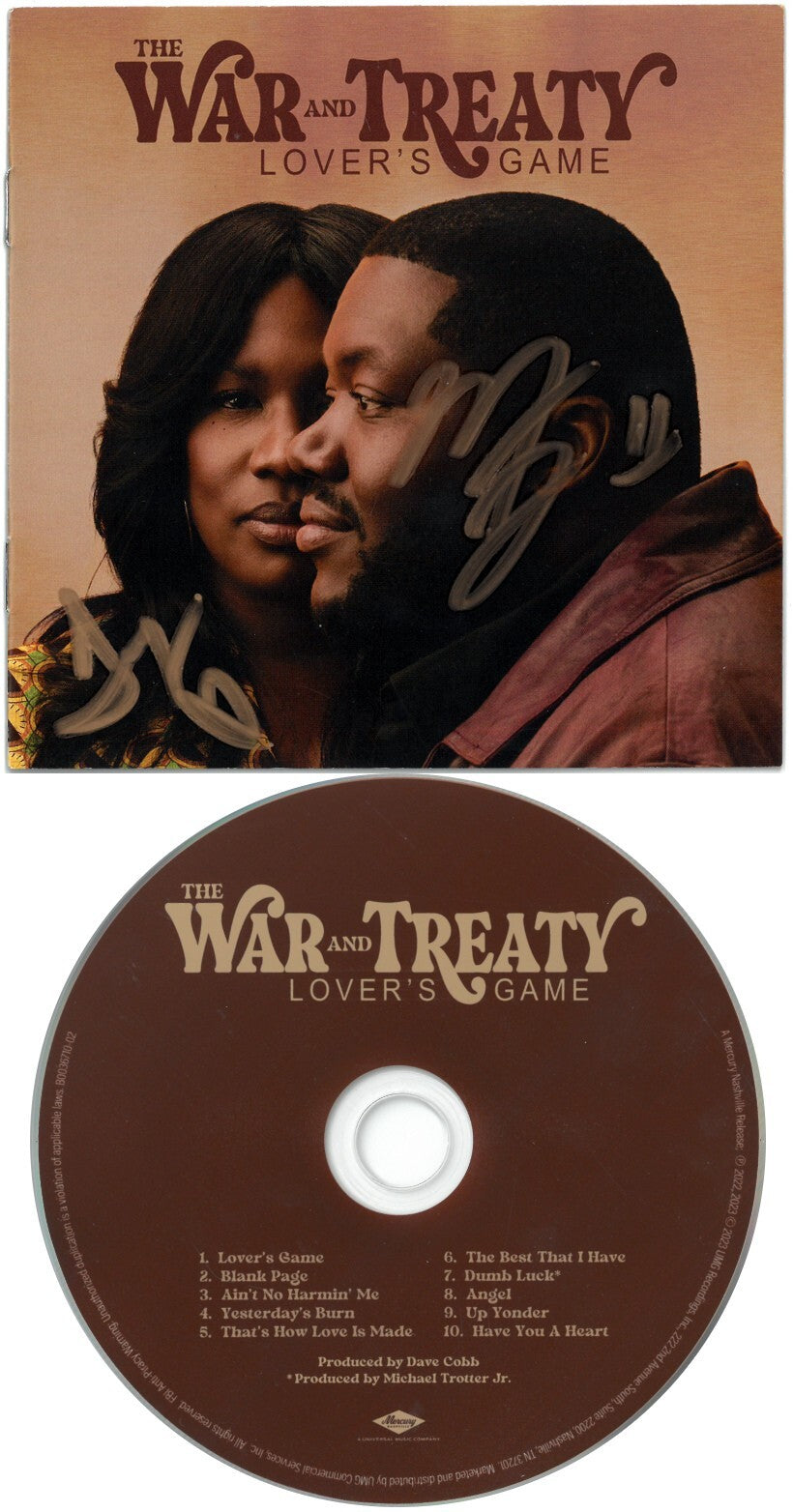 The War & Treaty Dual Signed 2023 Lover's Game Album Cover Booklet/CD/Case- COA