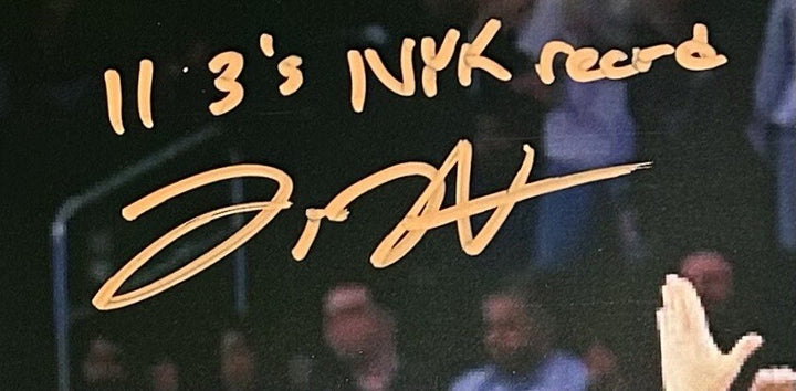 Donte Divincenzo Signed 11x14 Framed Photo 3 Point Knicks Record Auto LE Steiner