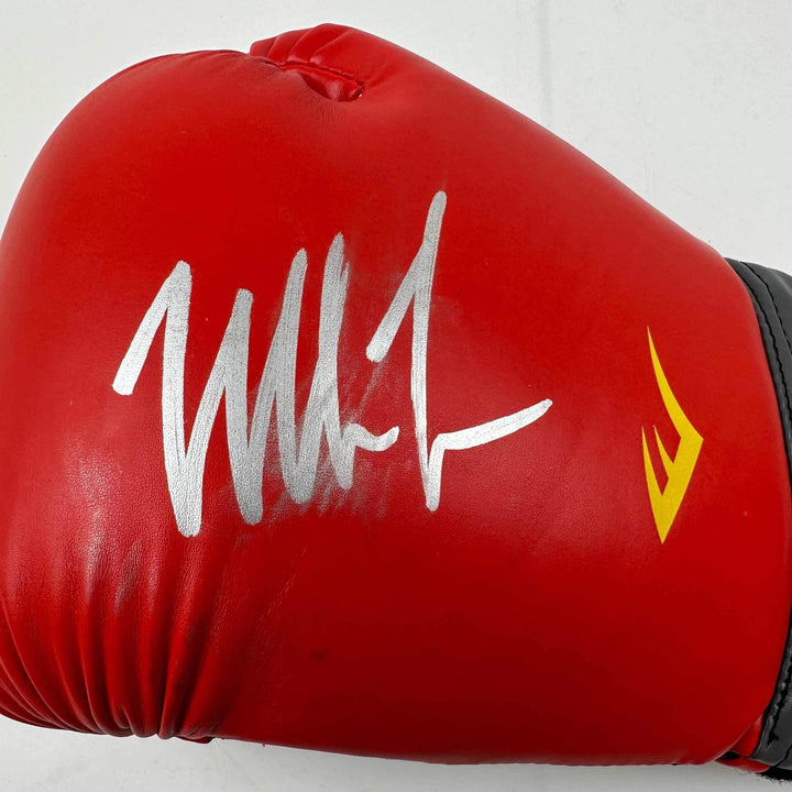 Autographed/Signed Mike Tyson Imperfect Red Everlast Boxing Glove Hologram COA