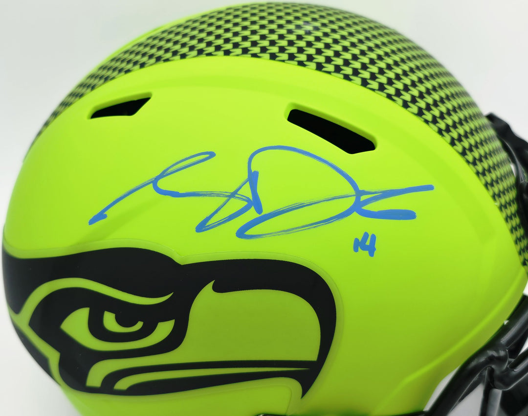 Sam Darnold Auto Seahawks Rave Green Full Size Speed Replica Helmet Beckett