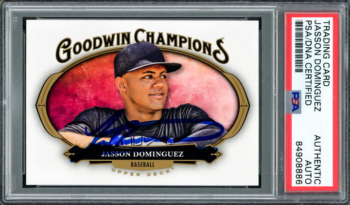 Jasson Dominguez Signed 2020 Upper Deck Goodwin Champions RC 95 Yankees PSA/DNA
