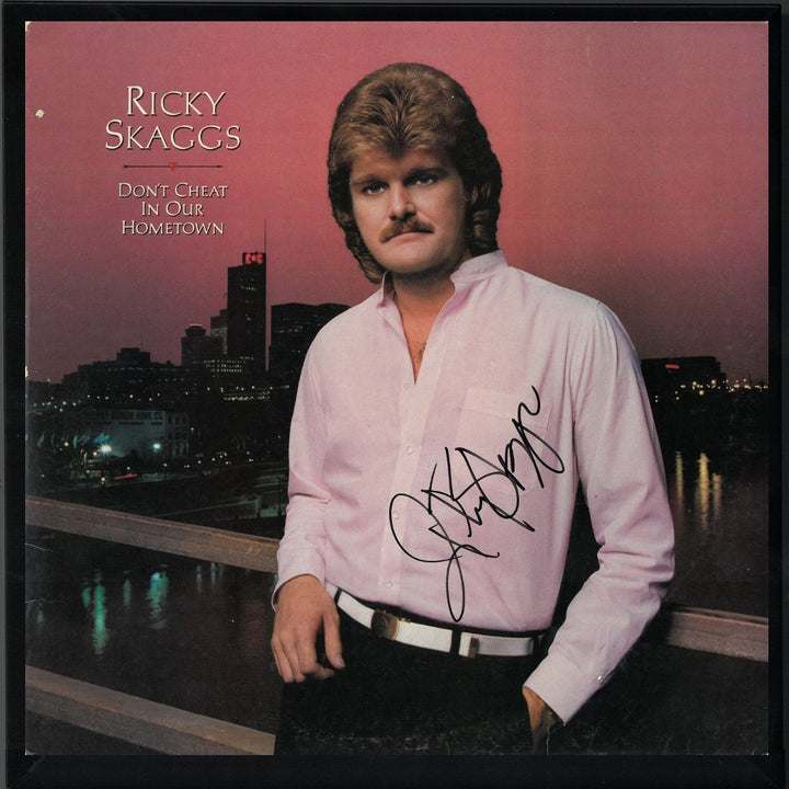 Ricky Skaggs signed 83 Don't Cheat In Hometown Album Cover/LP/Vinyl Framed - JSA