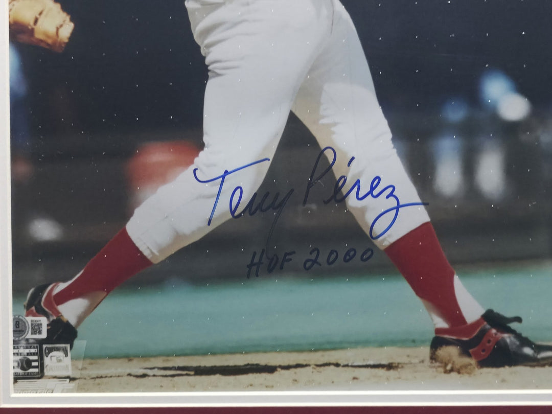 Tony Perez Signed Framed 16x20 Photo Cincinnati Reds Beckett QR #BS30411