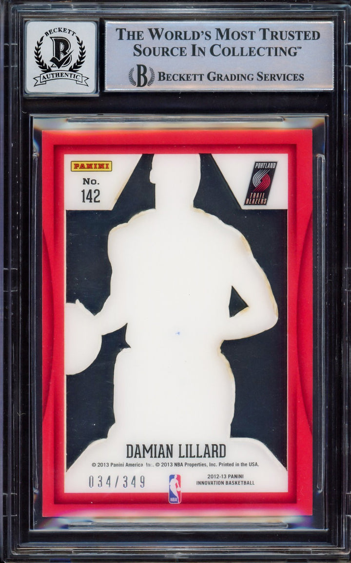 Damian Lillard Signed 2012-13 Panini Innovation RC 142 Sig 10 #34/349 Beckett