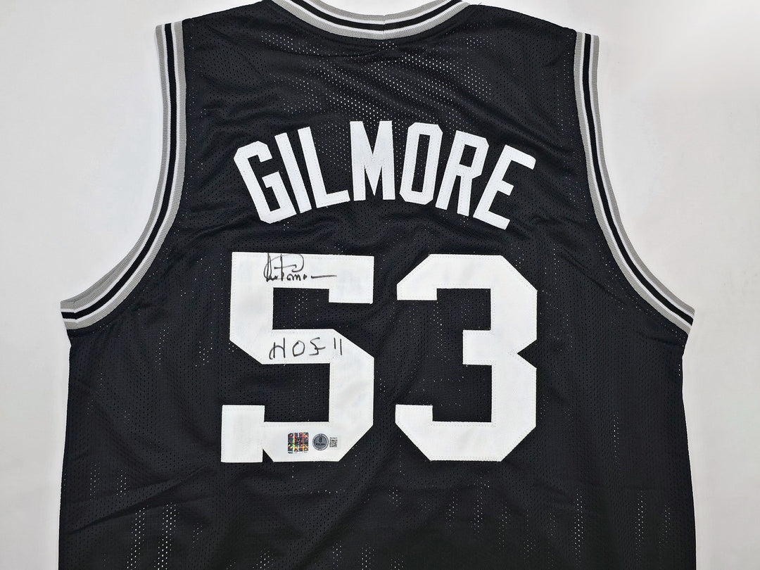 San Antonio Spurs Artis Gilmore Signed Black Jersey "HOF-11" Beckett BAS QR