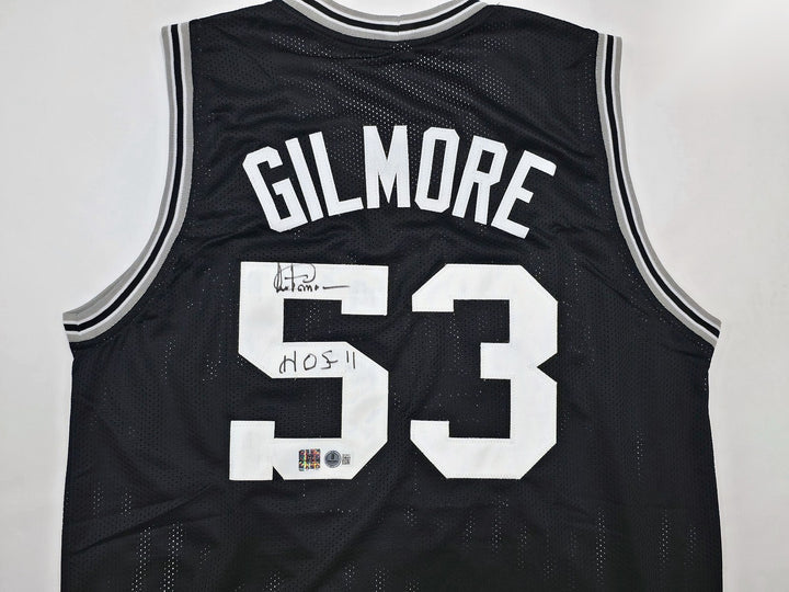 San Antonio Spurs Artis Gilmore Signed Black Jersey "HOF-11" Beckett BAS QR