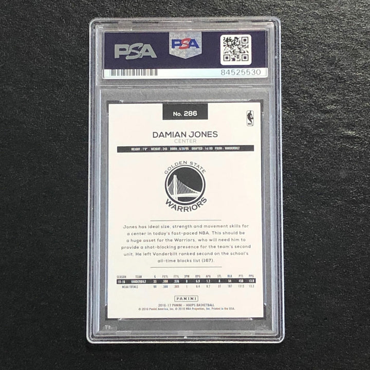 2016-17 NBA Hoops #286 Damian Jones Signed Card AUTO PSA/DNA Slabbed GSW RC