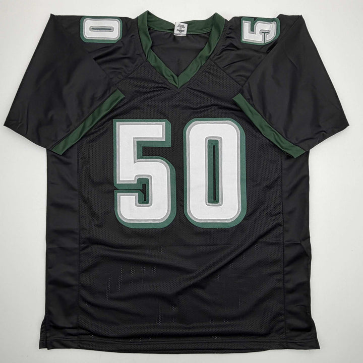 Autographed/Signed Jaelan Phillips Philadelphia Black Football Jersey PSA COA