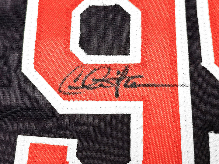 Major League Charlie Sheen Corbin Bernsen Tom Berenger Auto Navy Jersey Beckett