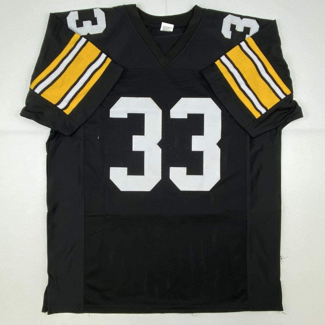 Autographed/Signed MERRIL HOGE Pittsburgh Black Jersey JSA COA Auto