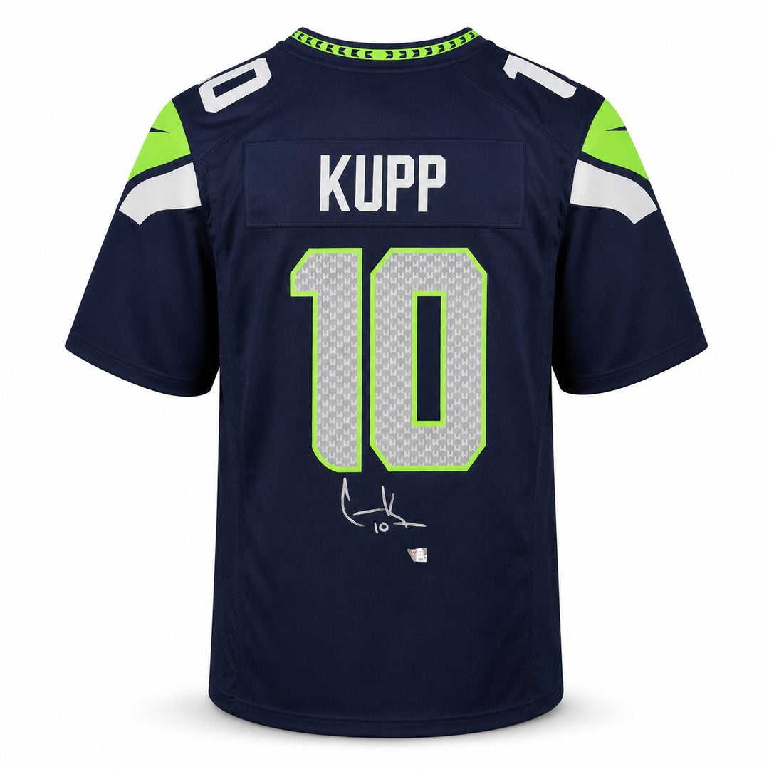 Seahawks Cooper Kupp Signed Blue Nike SB LX Patch Jersey Size XL Fanatics Holo