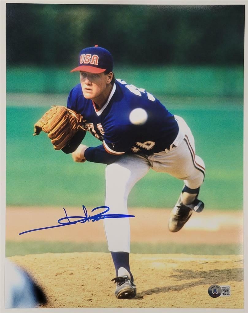 Jim Abbott signed 1988 Team USA 11x14 Photo Autograph ~ Beckett BAS Witness