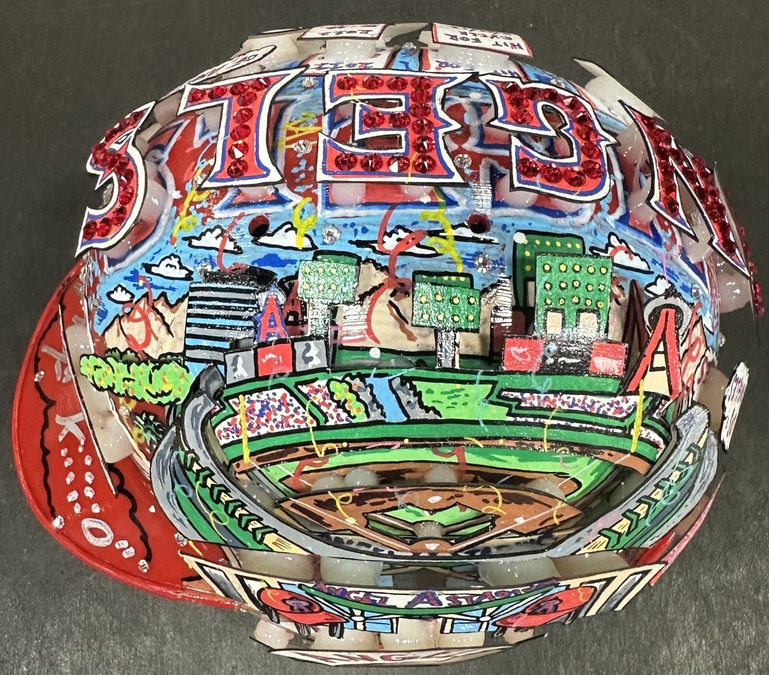 Mike Trout Signed Fazzino 3D Pop Art Angels Mini Helmet Kiiiiid /27 Auto MLB COA