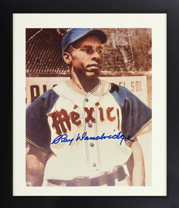 Ray Dandridge signed Mexico City Reds 8X10 Photo imperfect Framed - COA (HOF)