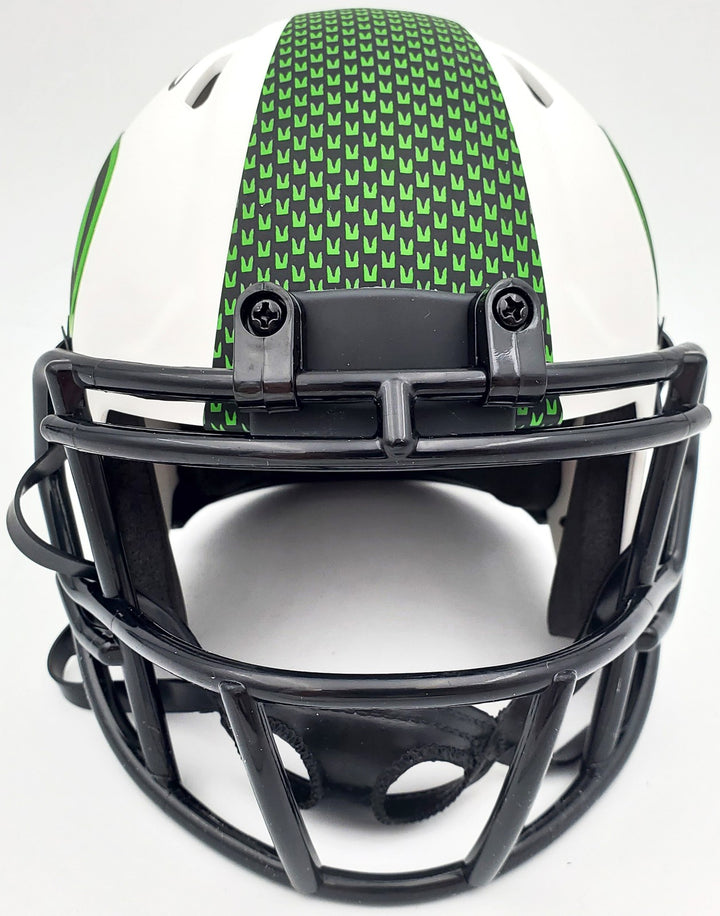 Russell Wilson Auto Seahawks White Lunar Eclipse Spd Mini Helmet RW Holo Beckett
