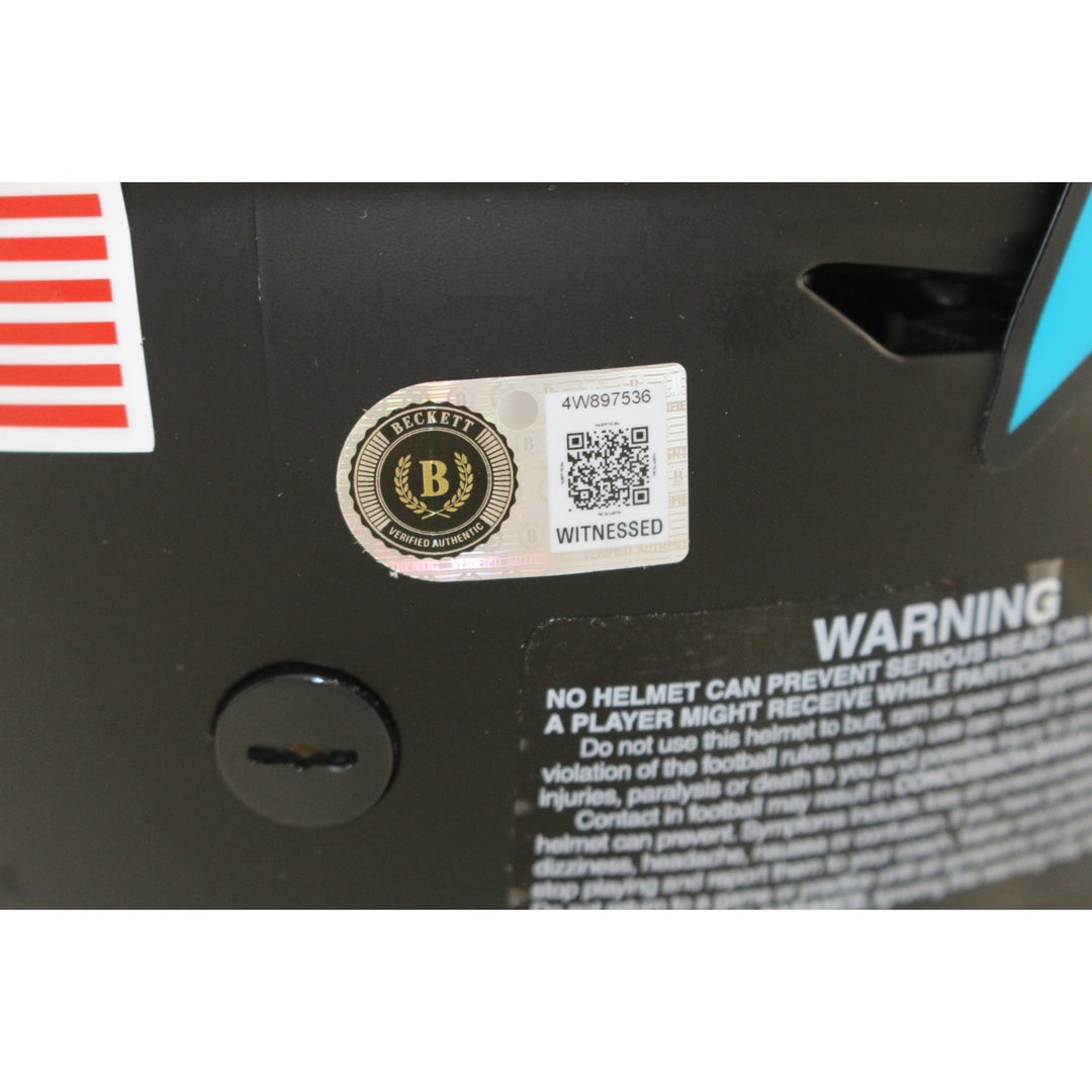 Luke Kuechly Autographed Carolina Panthers SpeedFlex Alt Helmet Beckett W 56887