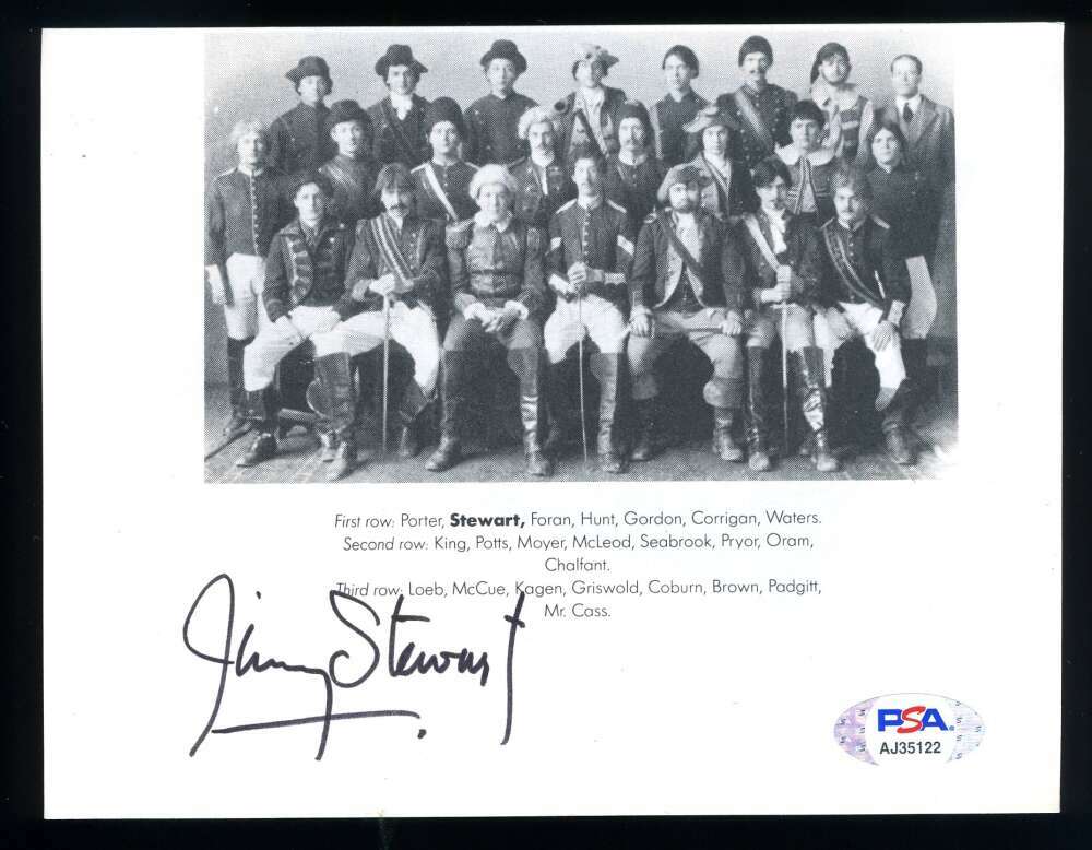 James Jimmy Stewart PSA DNA Cert Signed 5x7 Photo Autograph