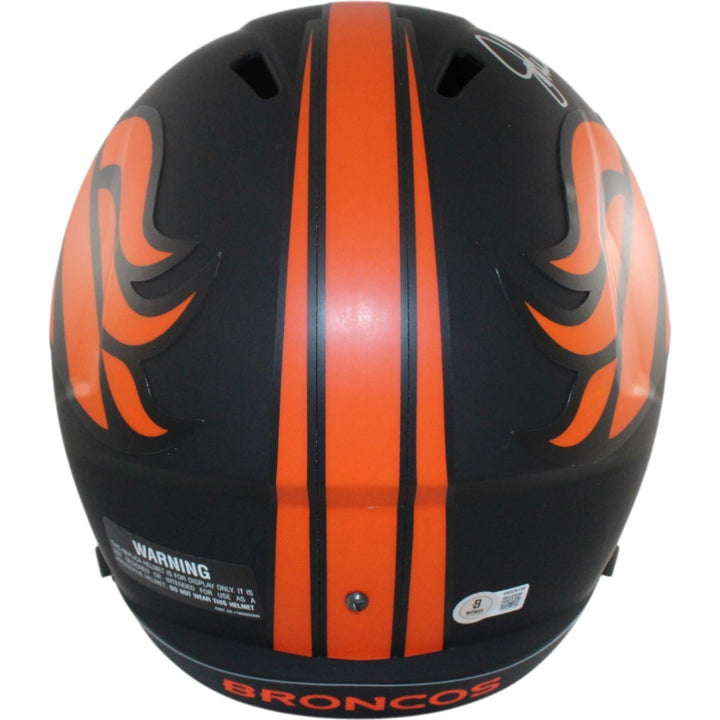 John Elway Autographed Denver Broncos F/S Eclipse Helmet Beckett Witness 55191