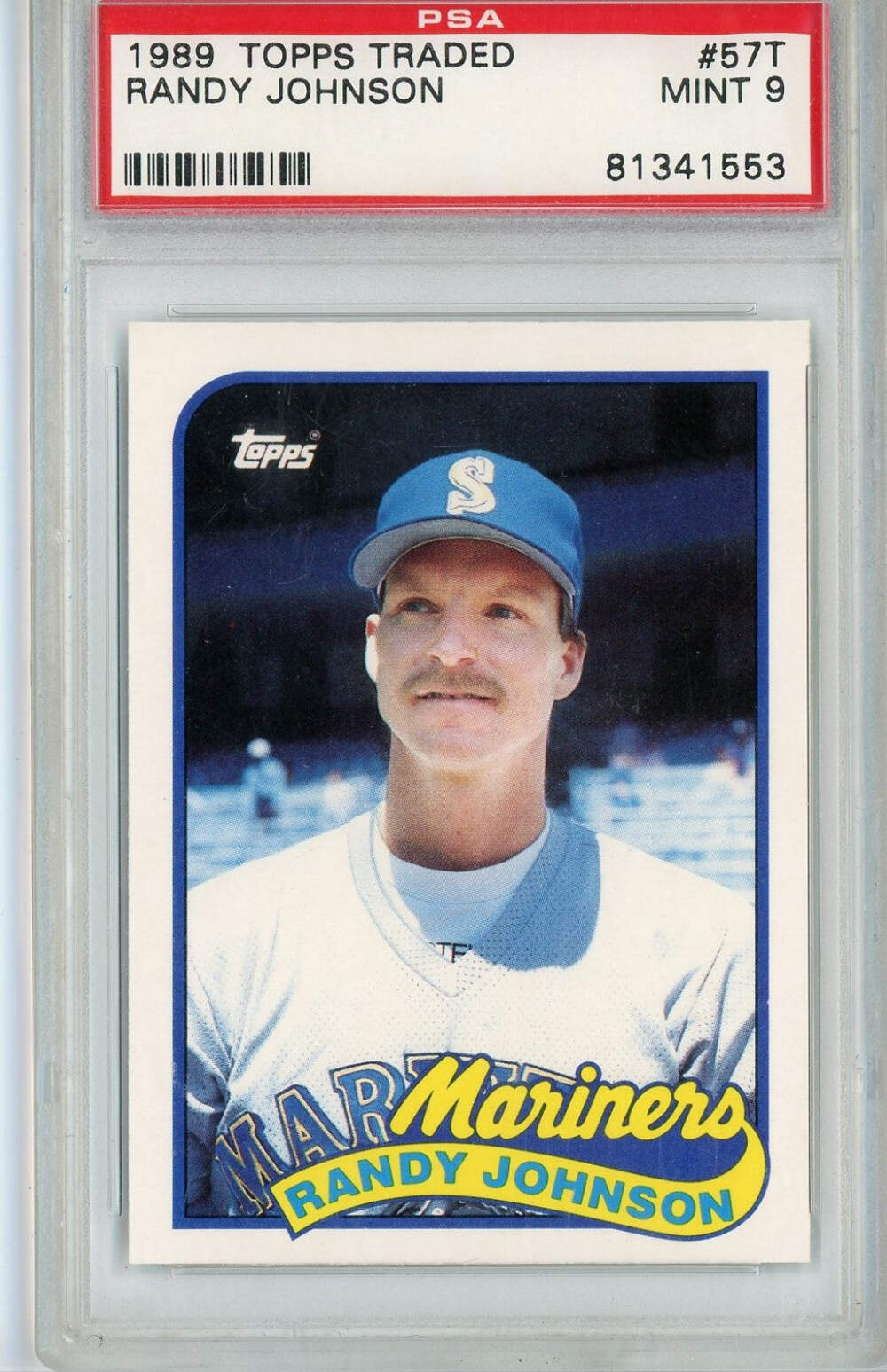 Graded 1989 Topps Traded Randy Johnson #57TTTT Rookie RC Baseball Card PSA 9
