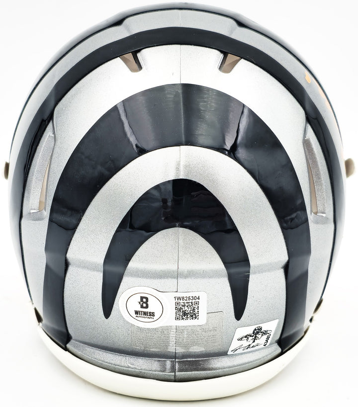 Ja'Marr Chase Signed Cincinnati Bengals Flash Gray Speed Mini Helmet Beckett Wit