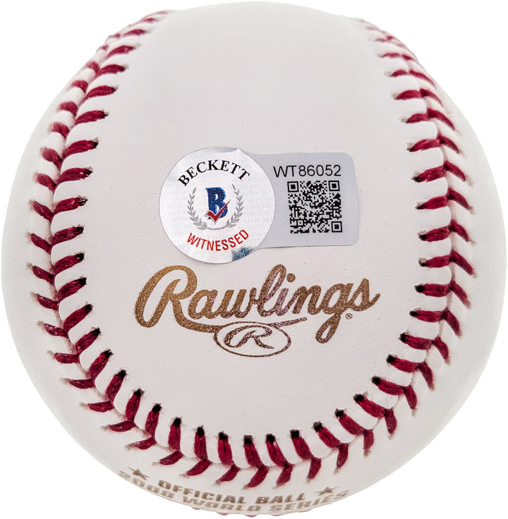 Ryan Howard Signed WS 2008 Baseball Philadelphia Phillies "08 WS Champs" Beckett