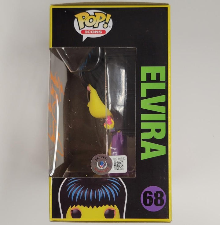 Elvira signed Mistress of the Dark Black Light Funko Pop autograph O ~ BAS Holo