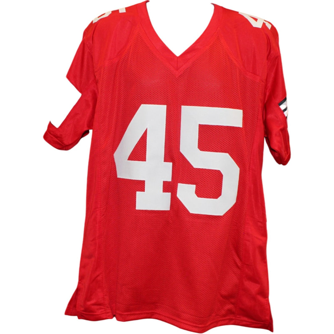 Archie Griffin Autographed College Style XL Jersey Red 74/75 HT BAS W 58512