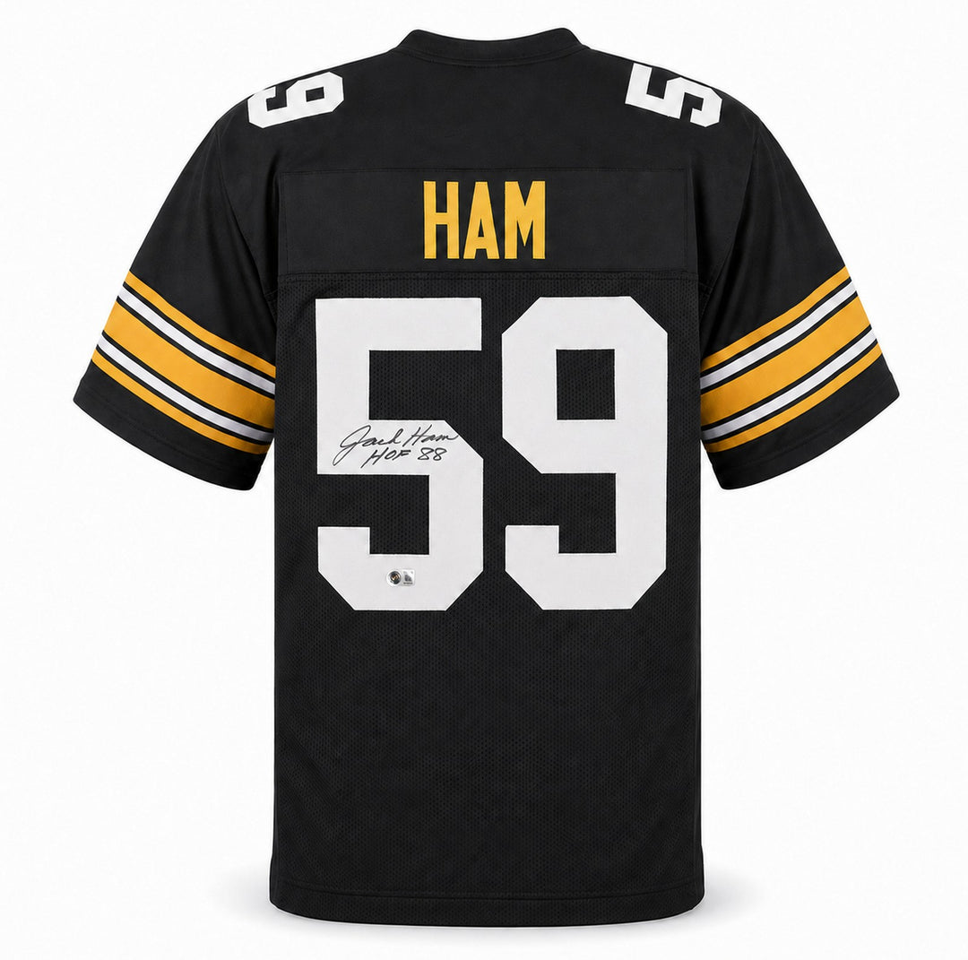 Pittsburgh Steelers Jack Ham Signed Black Jersey "HOF 88" Beckett BAS Witness