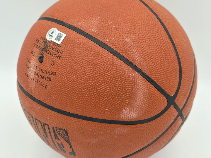 George Gervin Auto Spalding NBA Leather Game Basketball Spurs Iceman 44 Beckett