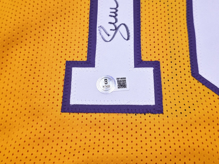 Los Angeles Lakers Steve Nash Autographed Signed Gold Stat Jersey Beckett Wit