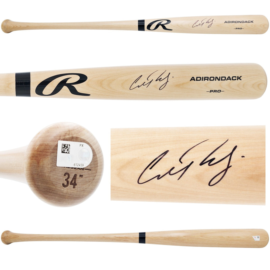 Cal Raleigh Signed Blonde Rawlings Pro Baseball Bat Mariners Fanatics & MLB Holo