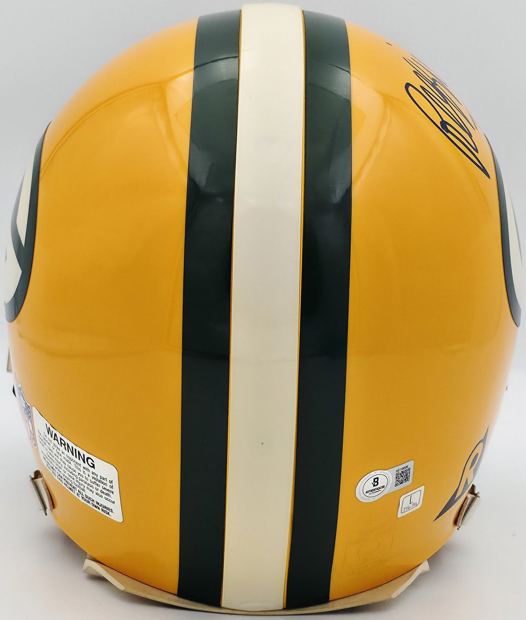 Reggie White Auto Green Bay Packers Yellow Full Size Authentic Helmet Beckett 96
