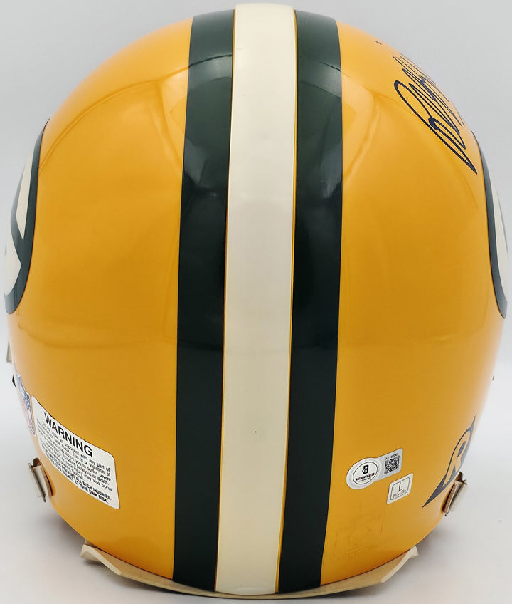 Reggie White Auto Green Bay Packers Yellow Full Size Authentic Helmet Beckett 96