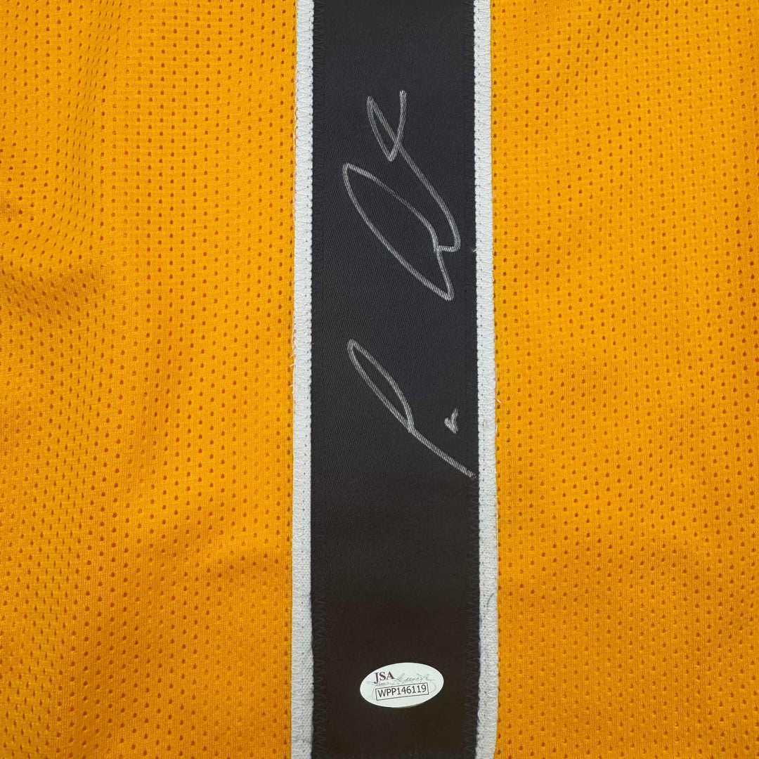 Autographed/Signed Tavon Austin West Virginia Yellow College Jersey JSA COA